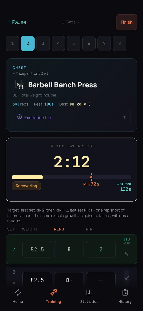 Workout with timer